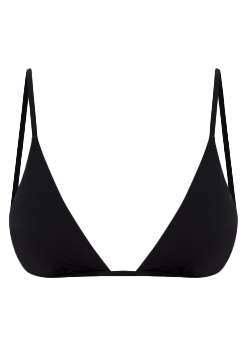 Black triangle bikini top with thin double shoulder straps